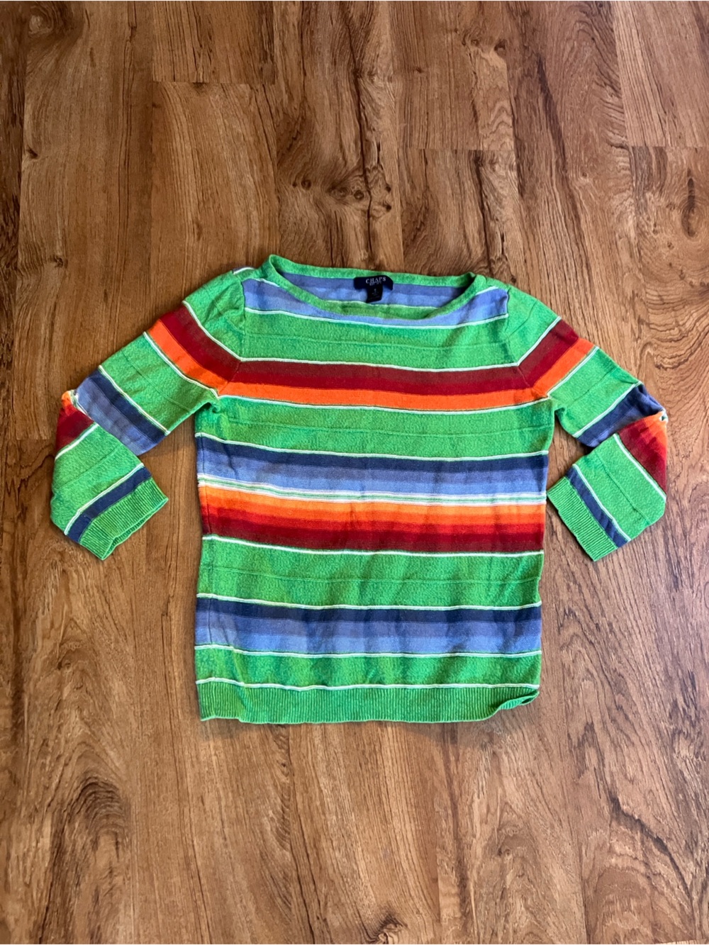 Chaps linen blend multicolored women’s small bright cheerful